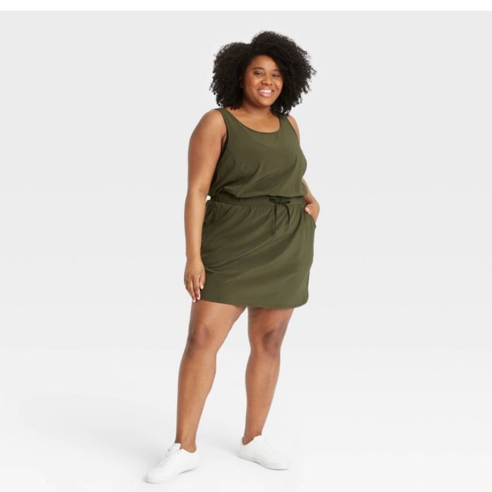 Women’s Plus Size Stretch Woven Dress - All In Motion size 3X (with pockets!!!)
